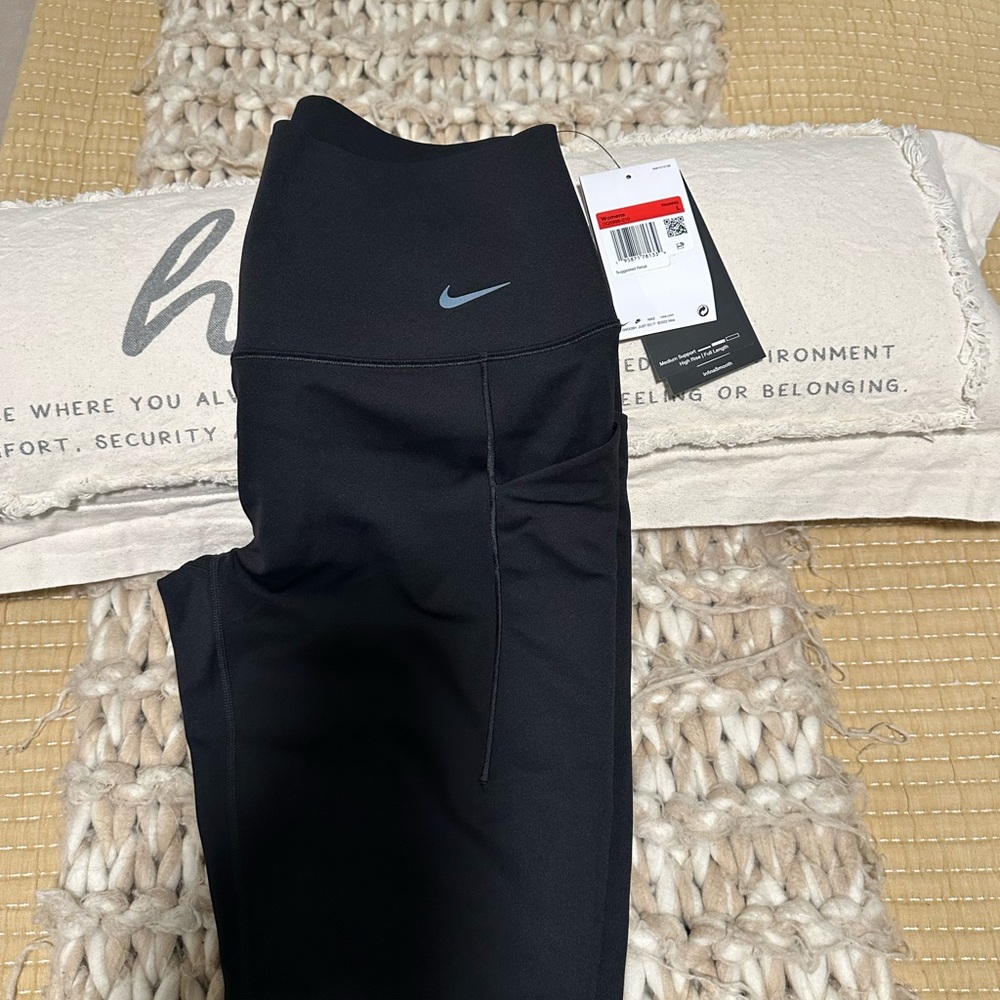 Nike black Leggings with Blue Logo